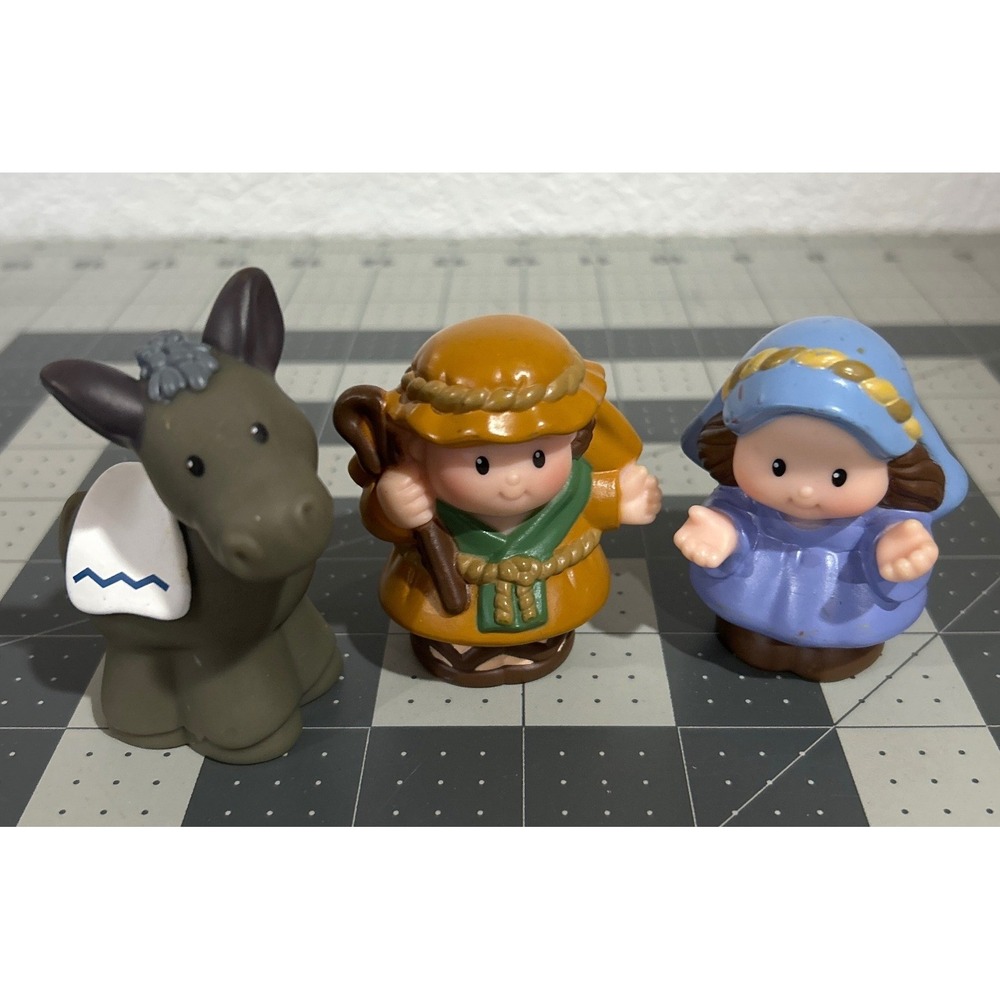 Fisher-Price Little People Nativity Figures Mary Joseph Donkey Replacement Set